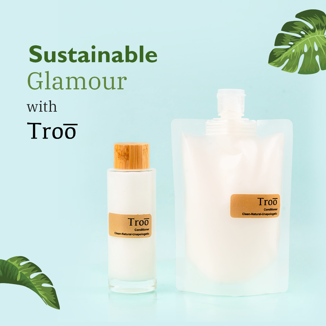 TROO Murumuru Butter Conditioner | Pack of 2 (Bottle 100ml and Refill 200ml)