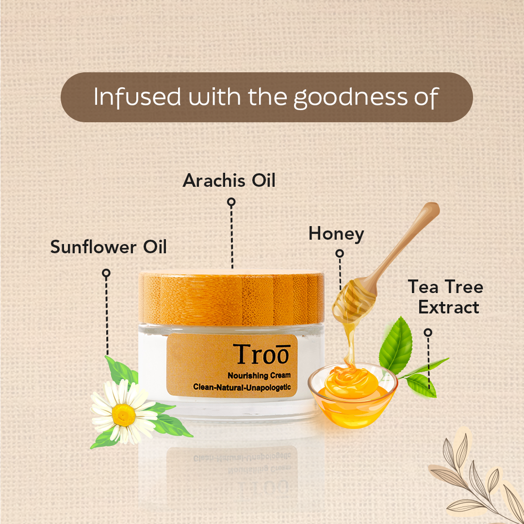 TROO Natural Honey Nourishing Cream | Pack of 1-50g